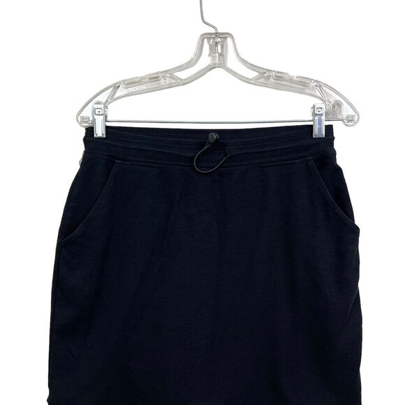 Sundry for Evereve Womens Skirt Stretch Waist Toggle Drawstring Pockets Black 2* - Picture 2 of 5